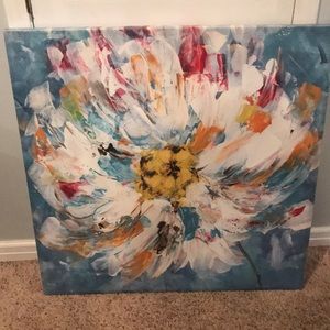 Flower canvas wall art